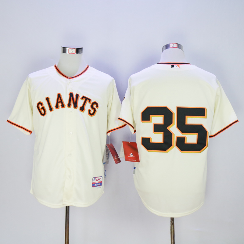 Men San Francisco Giants #35 No name Cream MLB Jerseys->san francisco giants->MLB Jersey